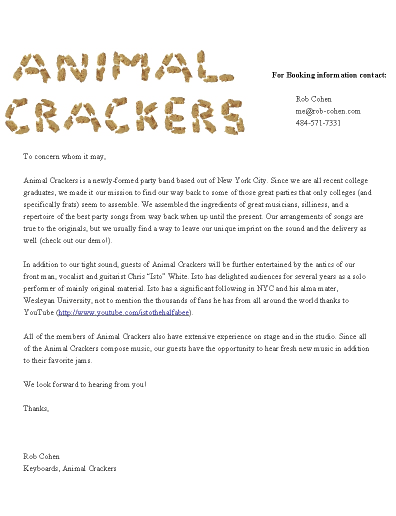 animal crackers
